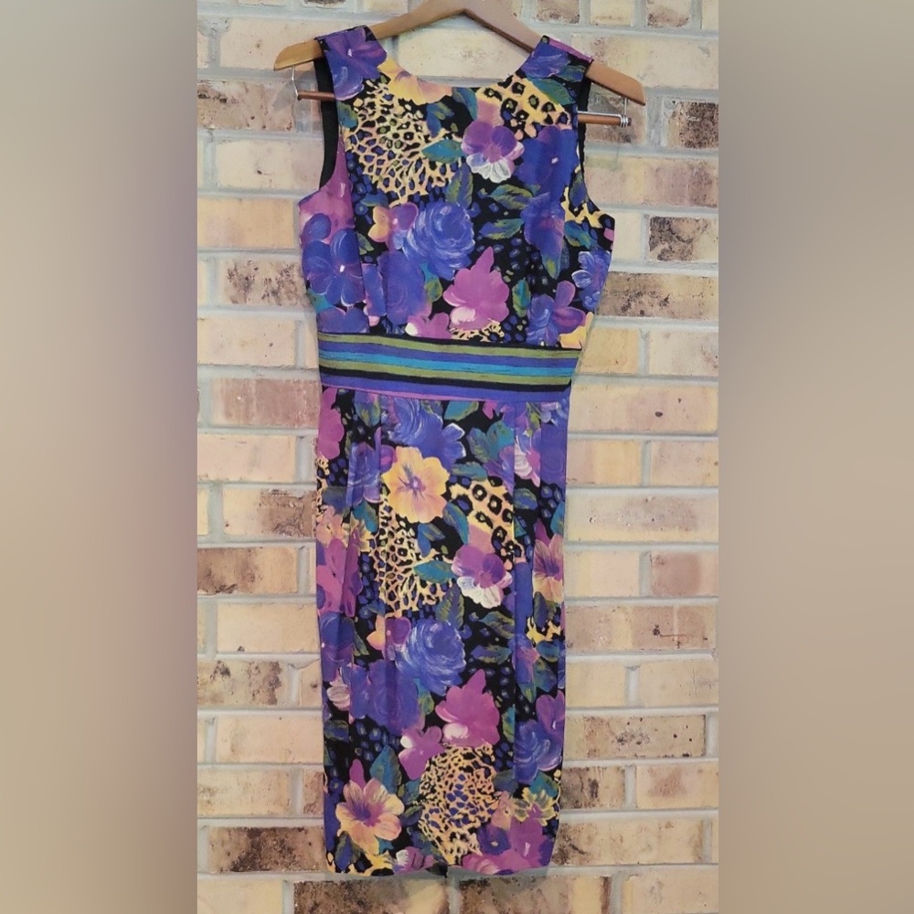 80s vintage floral dress size 6